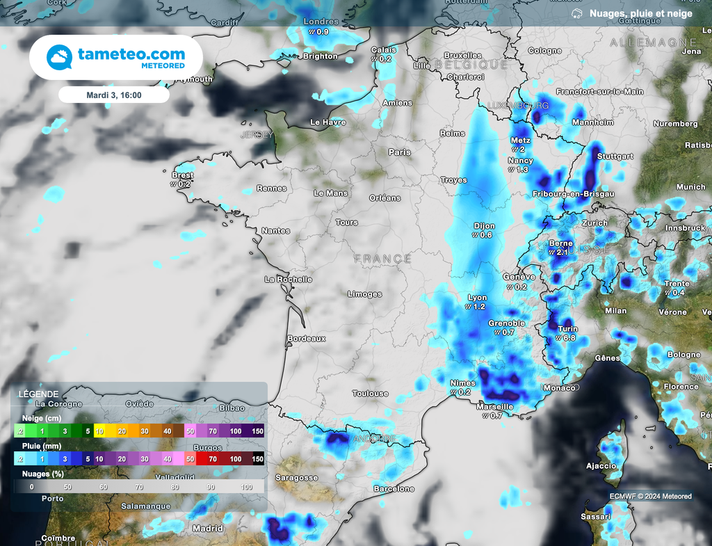 Pluies voire orages viendront faire régresser la chaleur. Pluies voire orages viendront faire régresser la chaleur.