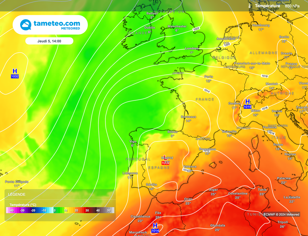 Une dépression viendra déstabiliser la masse d'air tout au long de la semaine prochaine. Une dépression viendra déstabiliser la masse d'air tout au long de la semaine prochaine.