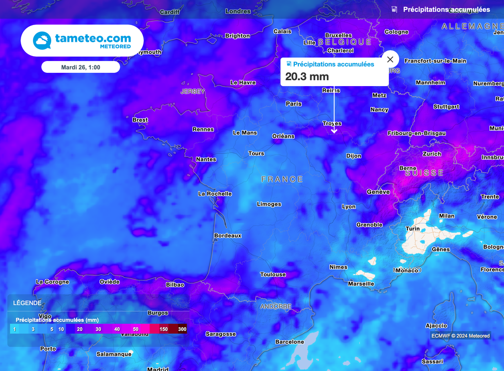 Pas de cumuls exceptionnels mais de quoi entretenir la quasi saturation en surface. Pas de cumuls exceptionnels mais de quoi entretenir la quasi saturation en surface.