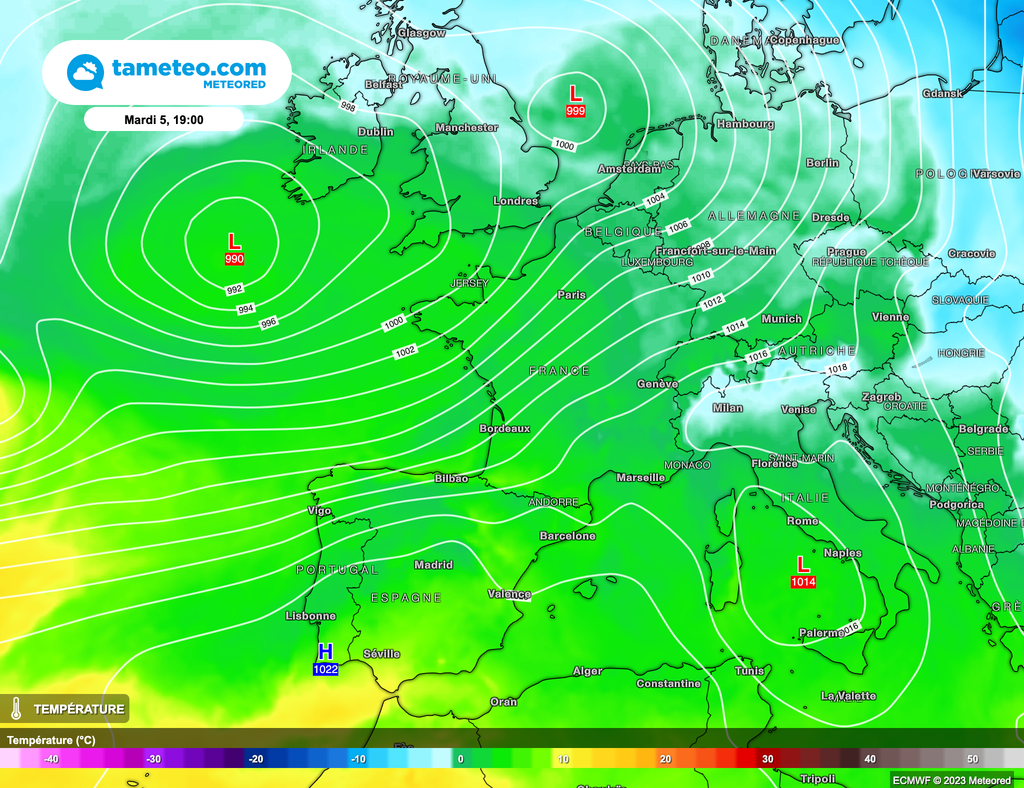 La masse d'air se réchauffera, faisant remonter la limite pluie-neige.