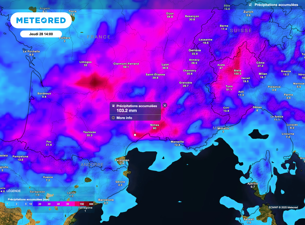 Il conviendra de surveiller le risque de ruissellements et d'inondations en lien direct avec ces fortes intempéries.