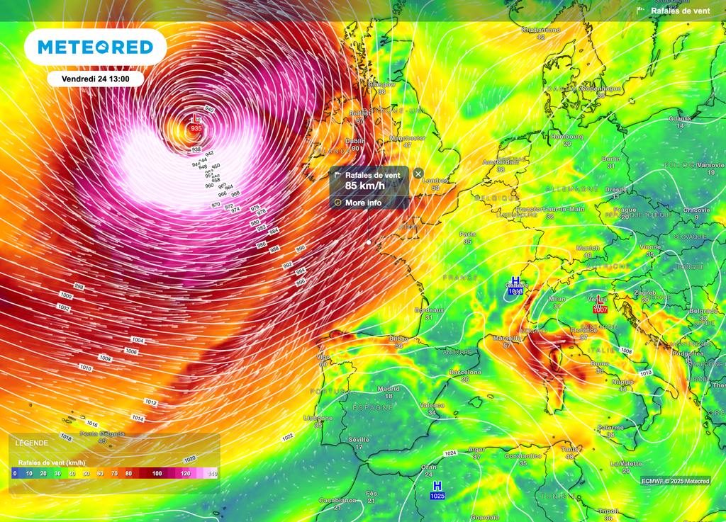 Les plus importantes dépressions devraient circuler au large de l'Atlantique.