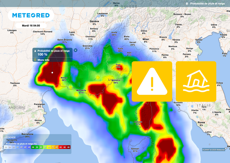 Semaine prochaine : vers un &eacute;pisode c&eacute;venol puis m&eacute;diterran&eacute;en en France. Voici les pr&eacute;visions m&eacute;t&eacute;o