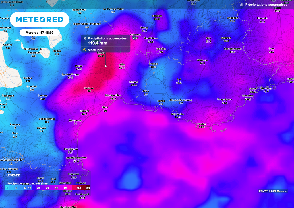Beaucoup de pluie en perspective dans le sud-est de la France ! Beaucoup de pluie en perspective dans le sud-est de la France !