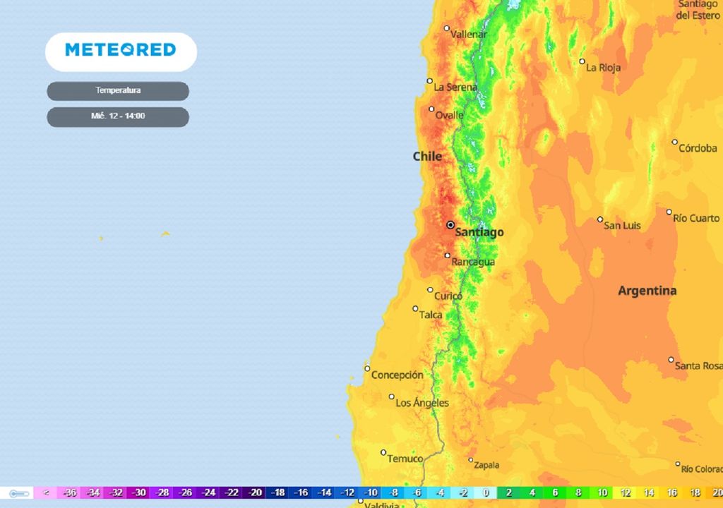 Temperatura prevista modelo ECMWF Temperatura prevista modelo ECMWF