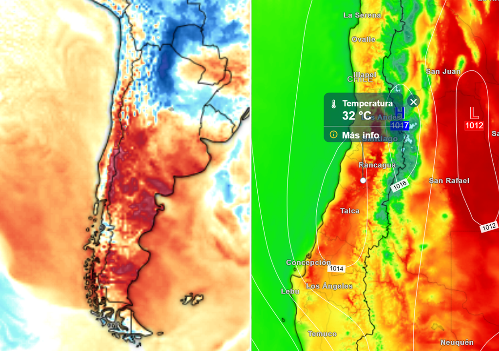 mapas de temperatura