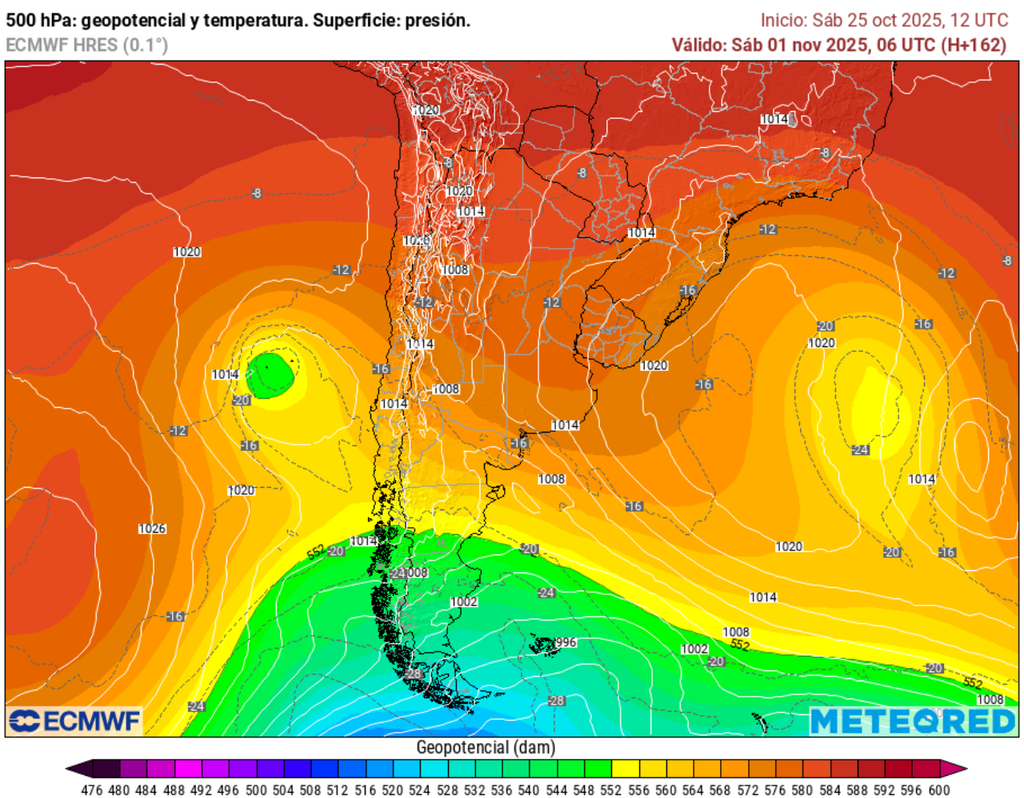 mapa de 850 hPa.