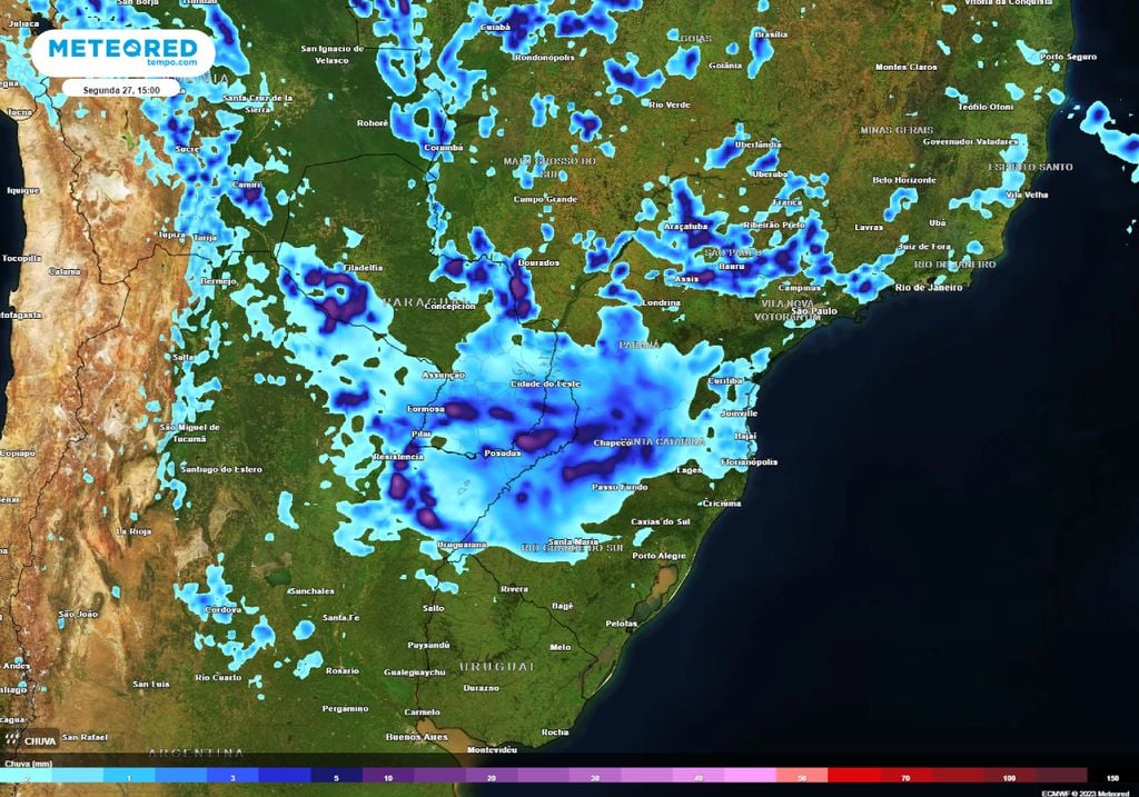 chuvas na região Sul tempestades no Sudeste