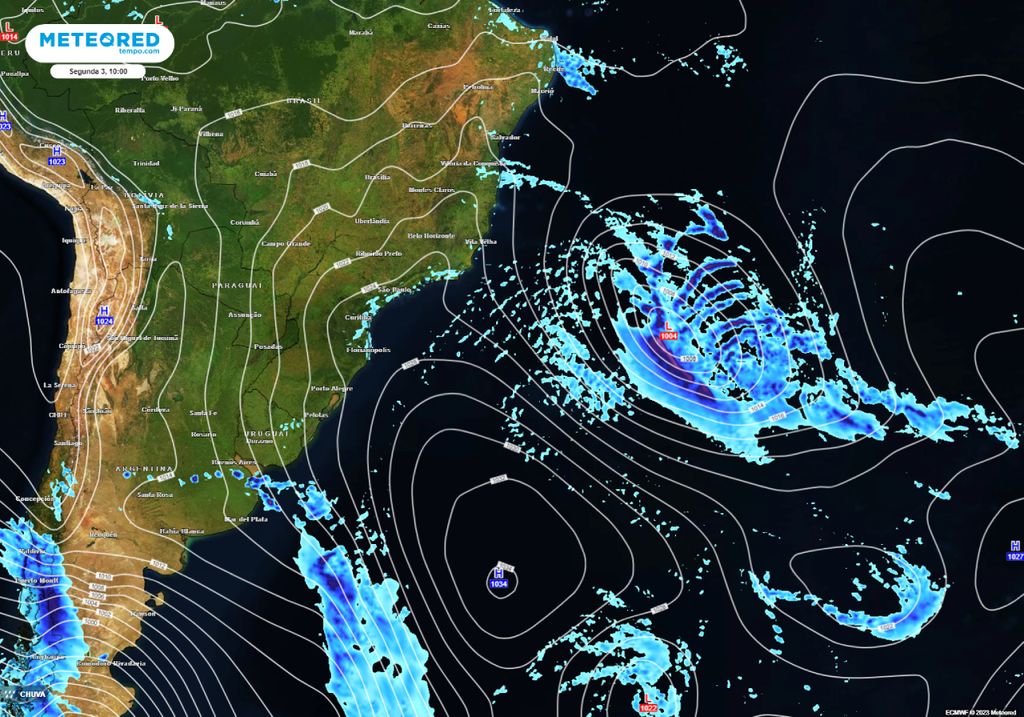 ciclone extratropical e massa de ar frio