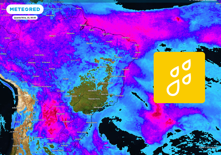 Semana come&ccedil;a com frente fria e ar frio no centro-sul e alertas de chuva no Norte e Nordeste; confira