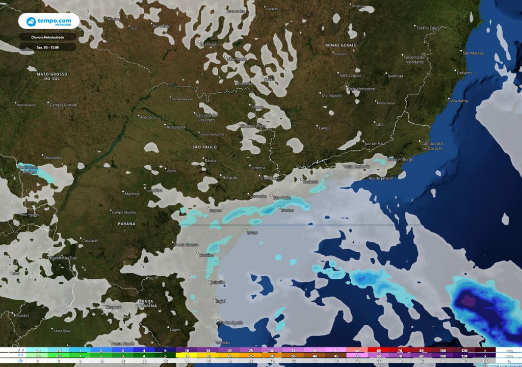 frente fria; Sudeste frente fria; Sudeste