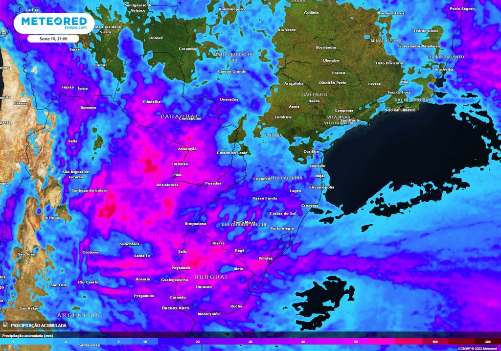 volume de chuvas no Sul volume de chuvas no Sul