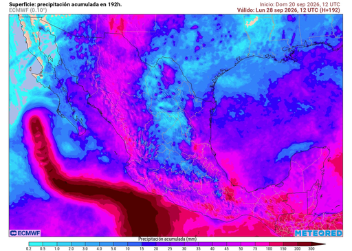 Semana de amenaza cicl&oacute;nica del 21 al 27 de septiembre: lluvias intensas extendi&eacute;ndose en M&eacute;xico decreciendo temperatura