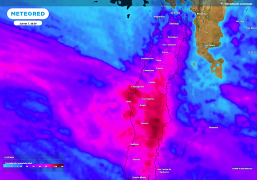 Semana con cambios en Chile: lluvias se desplazan m&aacute;s al norte tras debilitarse la alta presi&oacute;n