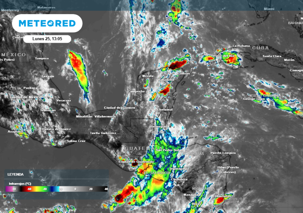 Tormentas Las lluvias se incrementarán aun más en la Península de Yucatán con el paso de los días.