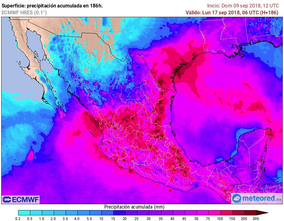 Semana con mucha lluvia para la república mexicana