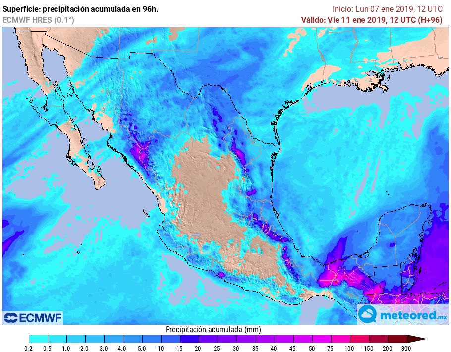 Semana con probabilidad de lluvias en México Semana con probabilidad de lluvias en México