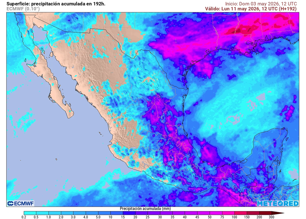 Un frente frío ocasionará incremento de lluvias desde el jueves, aumentando el fin de semana en el noreste, centro, oriente y sureste con posibles granizadas, refrescando.