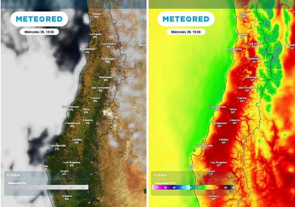 Hacia el miércoles comenzará a dominar la estabilidad atmosférica, con ausencia de nubosidad y altas temperaturas como protagonistas.