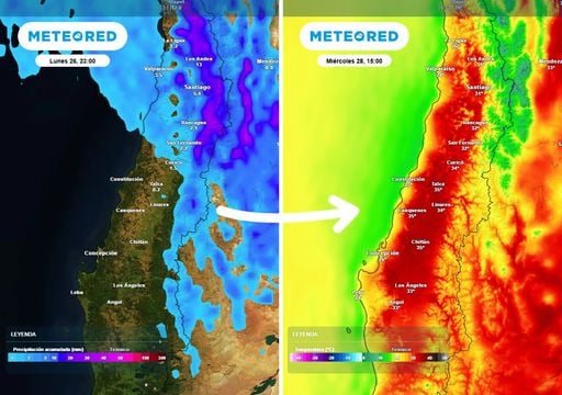 Semana de contrastes en la zona central: lluvias d&eacute;biles el lunes y calor en ascenso hacia mitad de semana