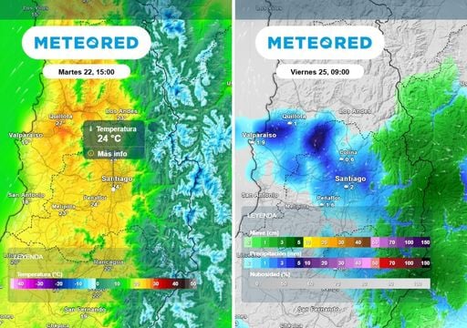 Santiago rozar&aacute; los 24 &deg;C este martes, pero el tiempo vuelve a cambiar: lluvias podr&iacute;an regresar desde el jueves