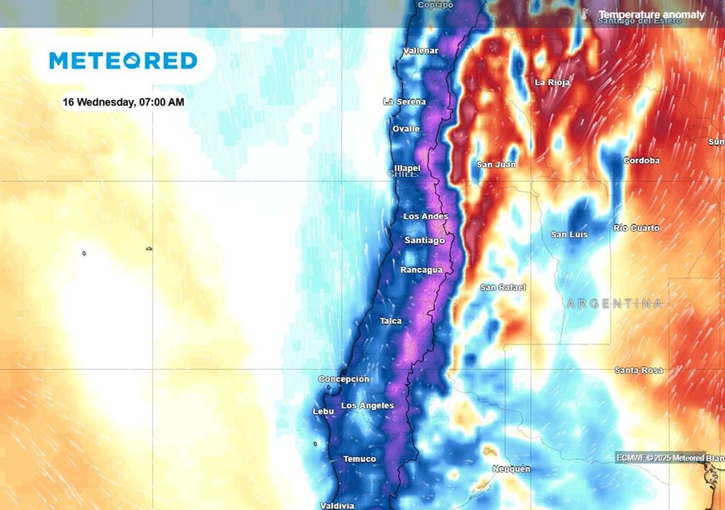 Mapa anomalía de temperaturas (ECMWF) Mapa anomalía de temperaturas (ECMWF)