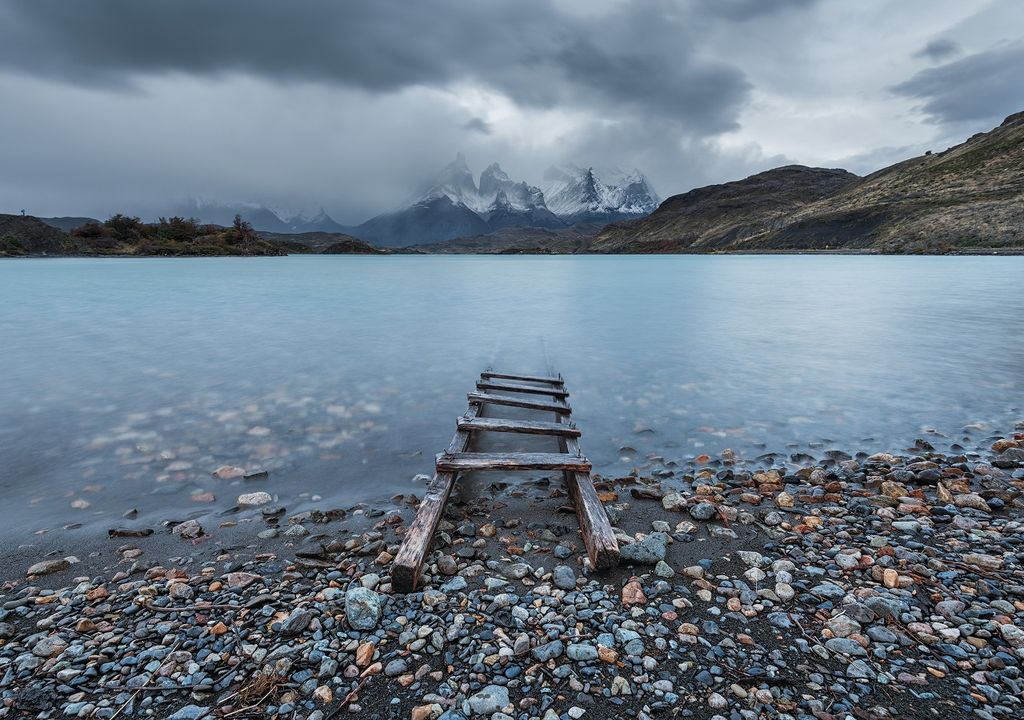 Lago en Patagonia Chile Torres del Paine Lago en Patagonia Chile Torres del Paine