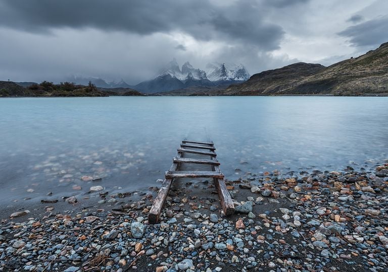 Lago en Patagonia Chile Torres del Paine Lago en Patagonia Chile Torres del Paine
