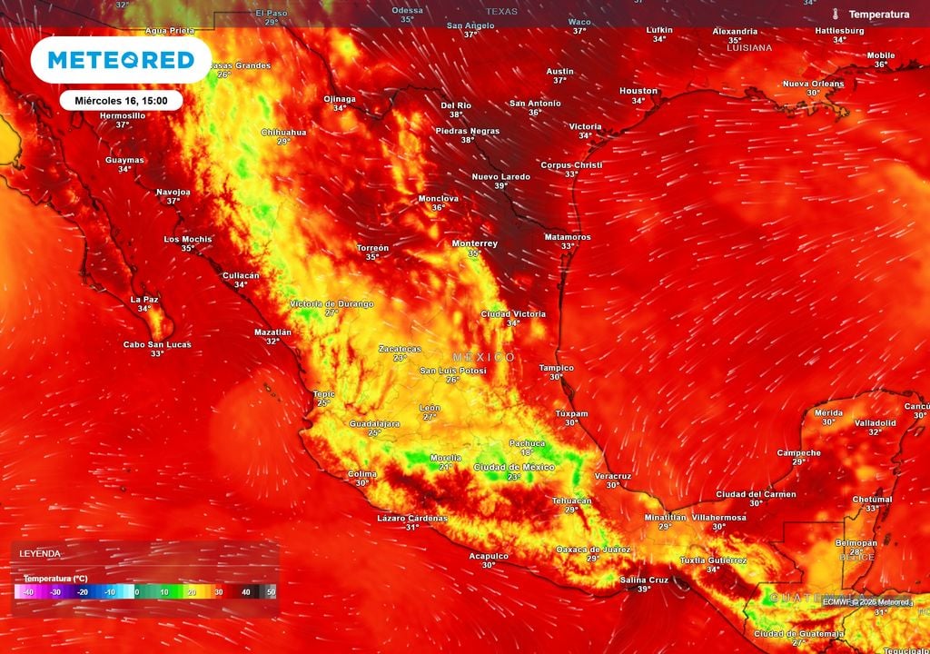 Pronóstico de temperaturas en grados Celsius Ambiente caluroso continuará en el norte, sureste y costas de 35-43°C, pero las lluvias ayudarán a refrescar por lapsos. El Altiplano tendrá horas nocturnas frías con heladas