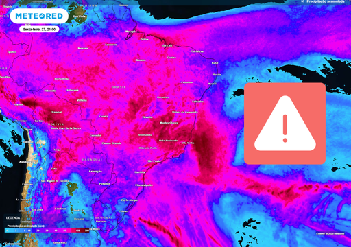Semana de muita chuva, chegada de frente fria e volumes de 200 mm pelo Brasil; confira a previs&atilde;o