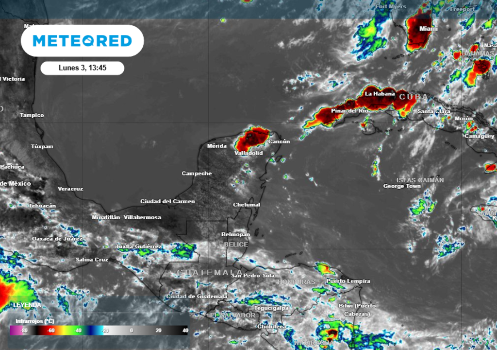 Tormentas Semana tormentosa en la península de Yucatán.