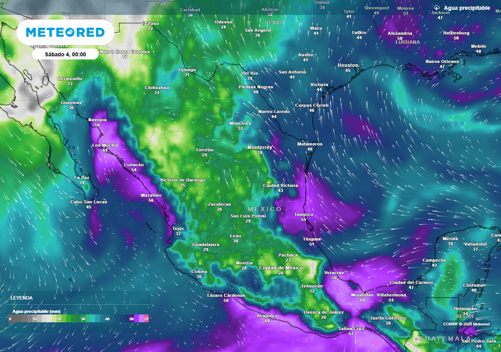 La semana tendrá humedad importante generándose lluvias moderadas a localmente intensas que regulen temperaturas, pero se generen inundaciones.
