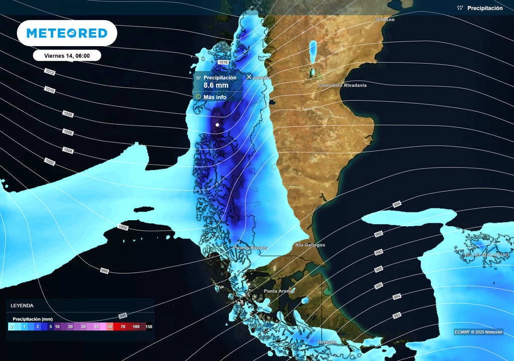 mapa de precipitaciones.