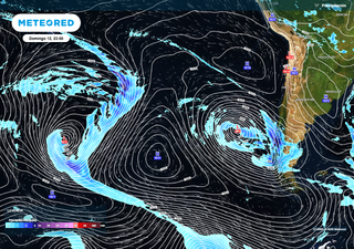 Semana full lluvia en Chile centro-sur: sistemas frontales con r&iacute;o atmosf&eacute;rico se aproximan entre &Ntilde;uble y Los R&iacute;os