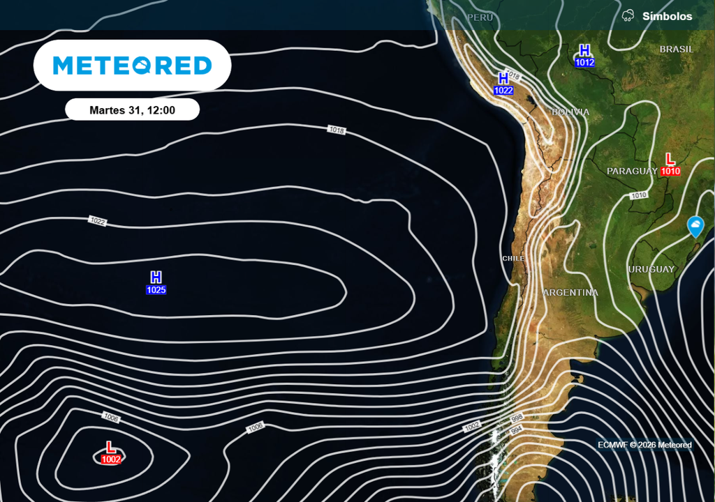 Altas presiones marcarán el tiempo en Santiago: sistemas frontales se quedan en la zona sur del país.