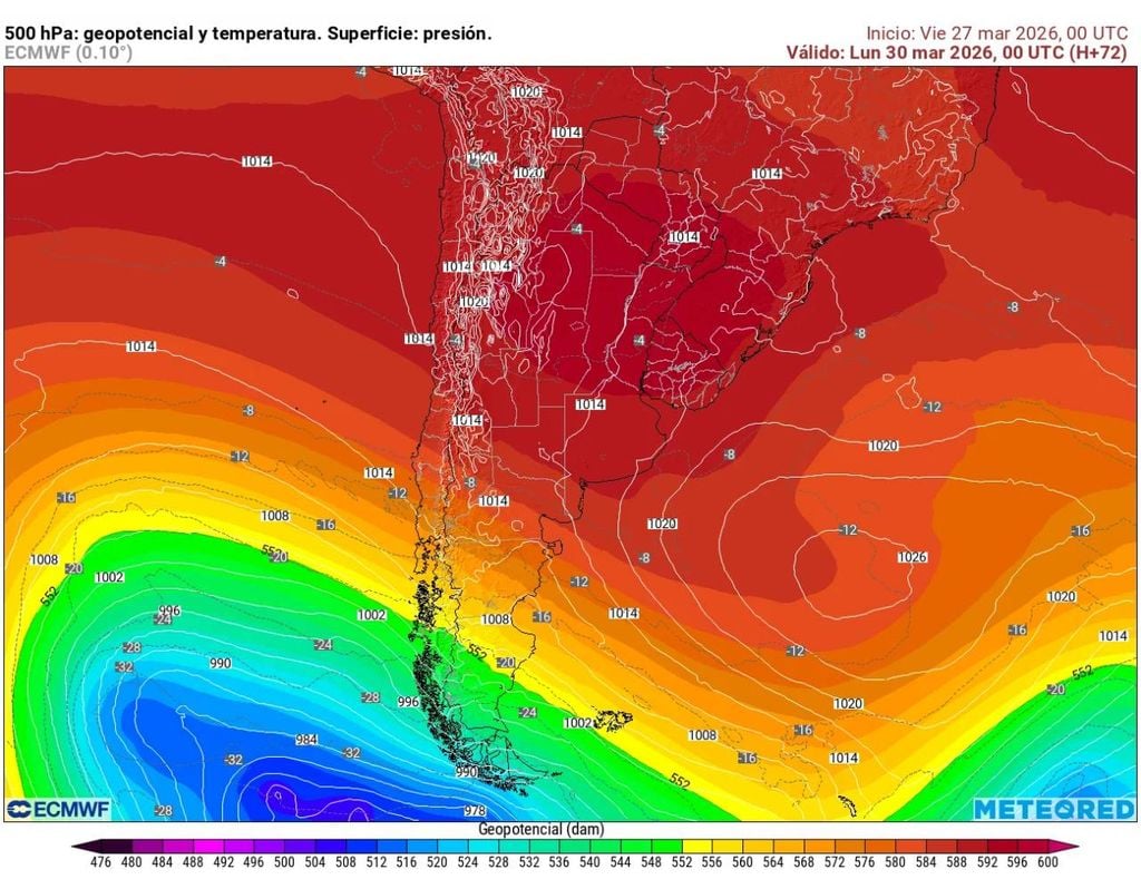 Dorsal en niveles medios de la troposfera afectará la RM las próximas jornadas: suben las temperaturas.