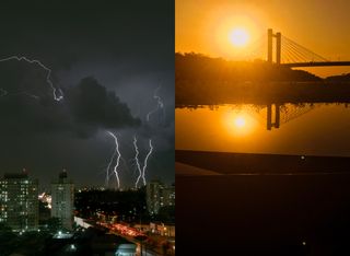 Semana será de condições extremas no Brasil: alertas de tempestades, onda de calor e umidade baixa; confira