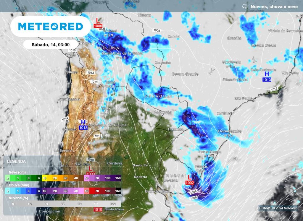 ciclogênese, ciclone, Região Sul, Brasil