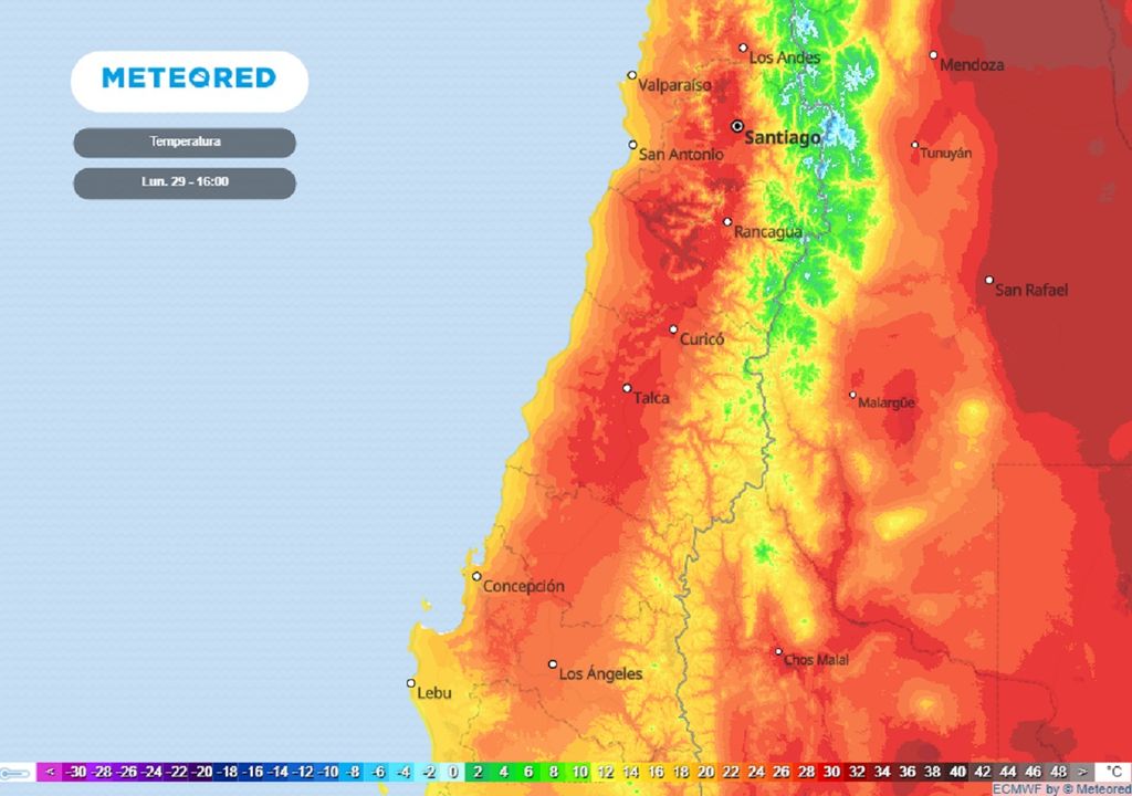Temperatura prevista; ECMWF Temperatura prevista; ECMWF