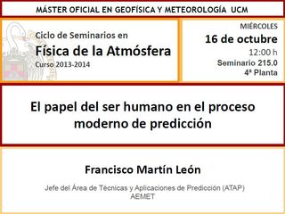 Seminarios de Física de la Atmósfera: conferencias