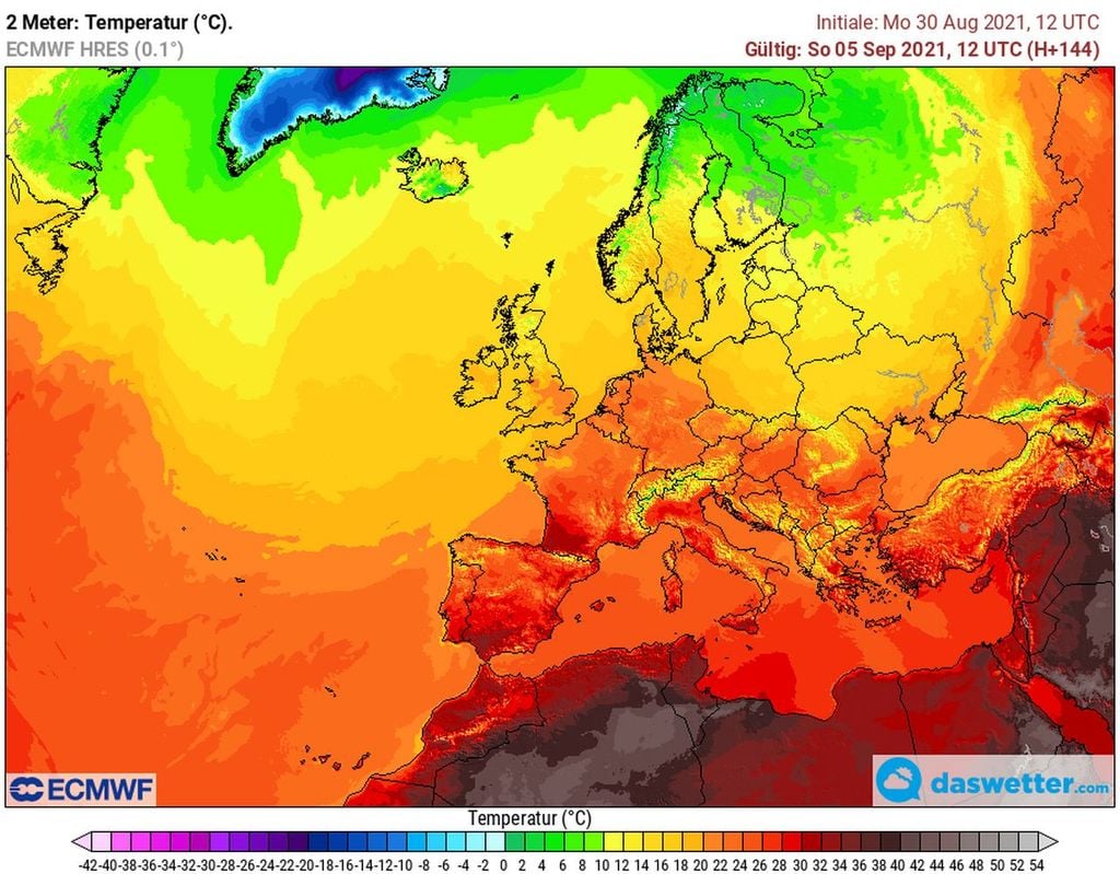 Temperaturkarte Temperaturkarte