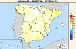 Septiembre 2019 en España: un mes cálido y húmedo