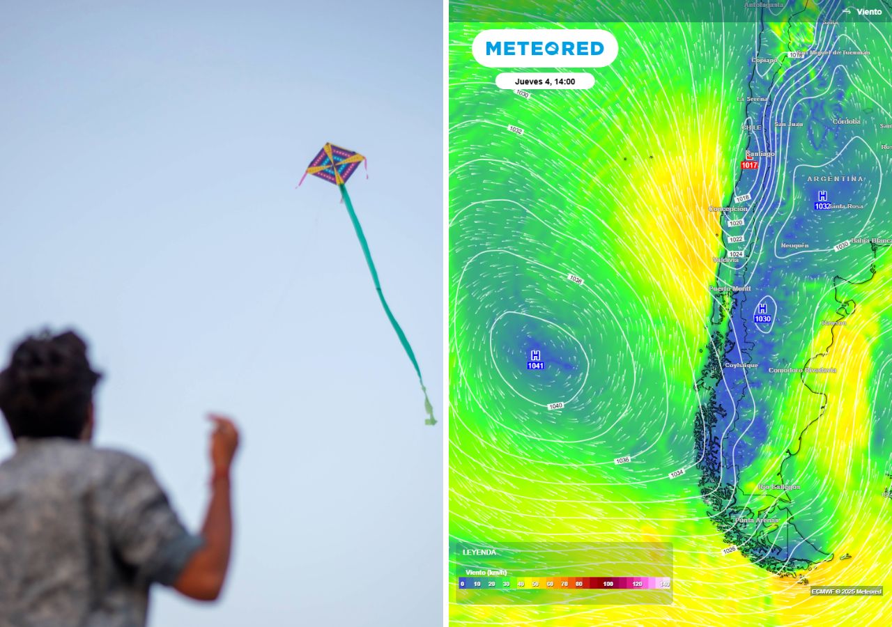 El viento de septiembre se sentirá soplando intensamente sobre Chile esta semana. Si te animas a encumbrar volantines, hazlo con seguridad.