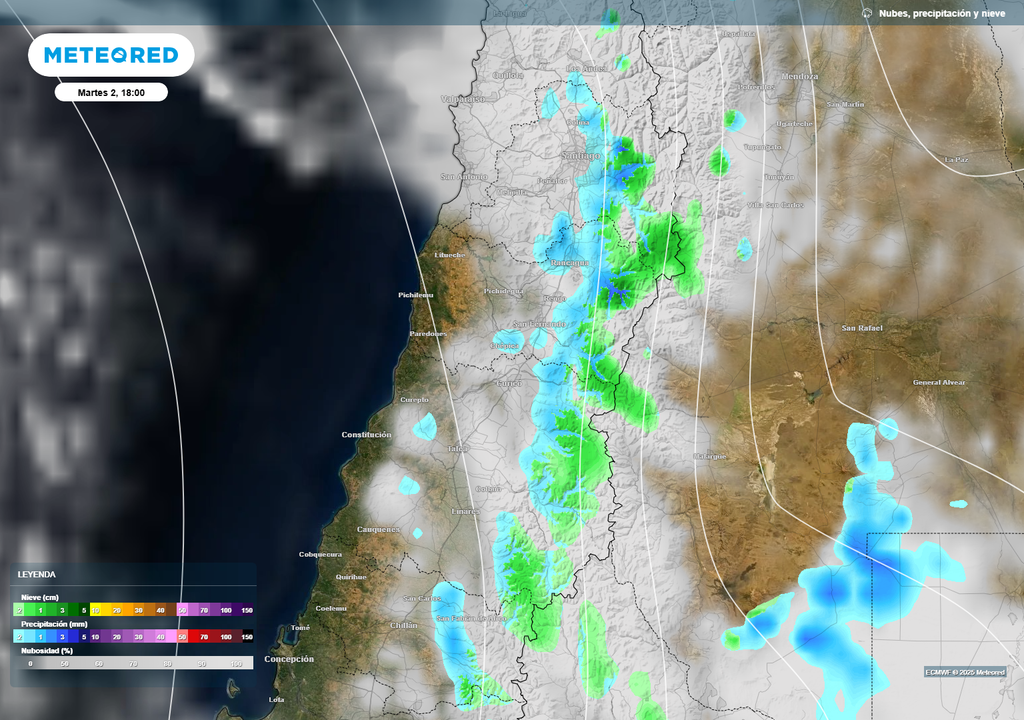 precipitaciones en cordillera