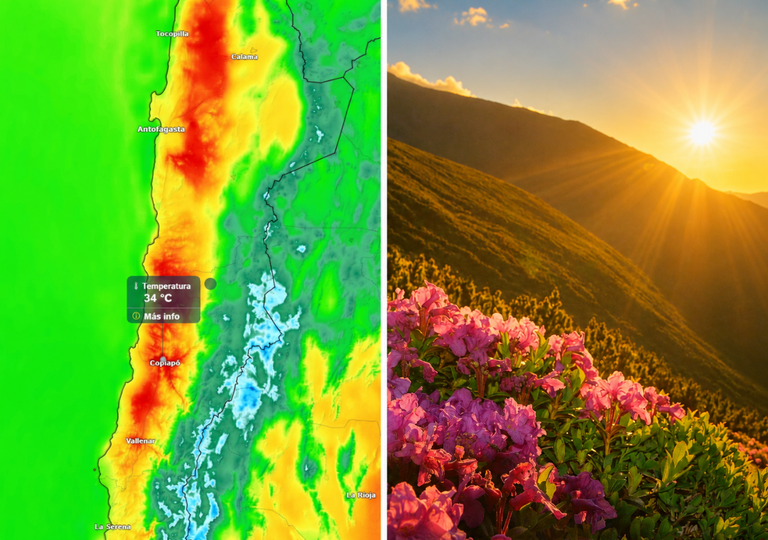 Septiembre comienza con un giro en Chile: lluvias se concentran en el sur y el norte podr&iacute;a llegar a los 34 &deg;C