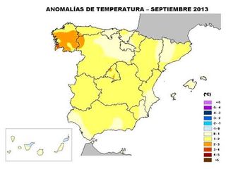 Septiembre de 2013, cálido y ligeramente seco