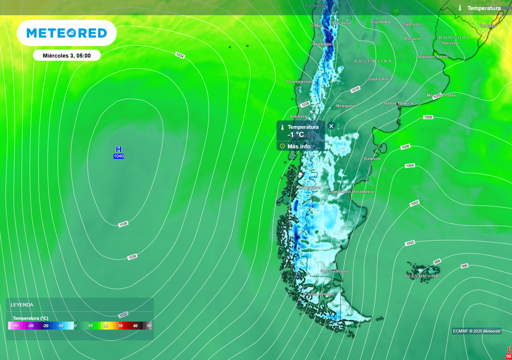 mapa de temperaturas.