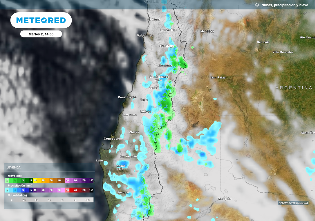 mapa de precipitaciones.