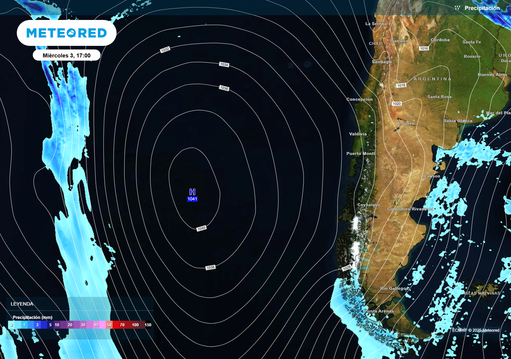 mapa de precipitación.