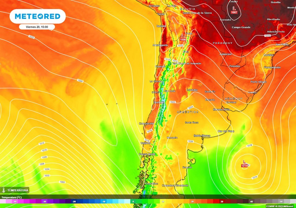temperaturas previstas por el modelo de lECMWF temperaturas previstas por el modelo de lECMWF